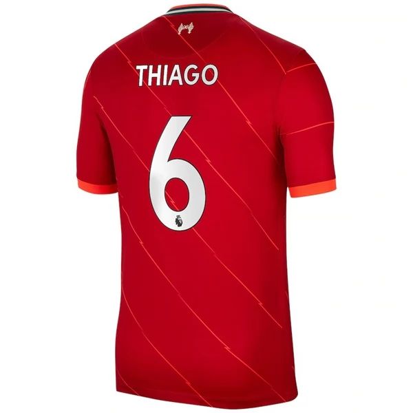 Maillot Football Liverpool Thiago 6 Domicile 2021-2022 – Manche Courte