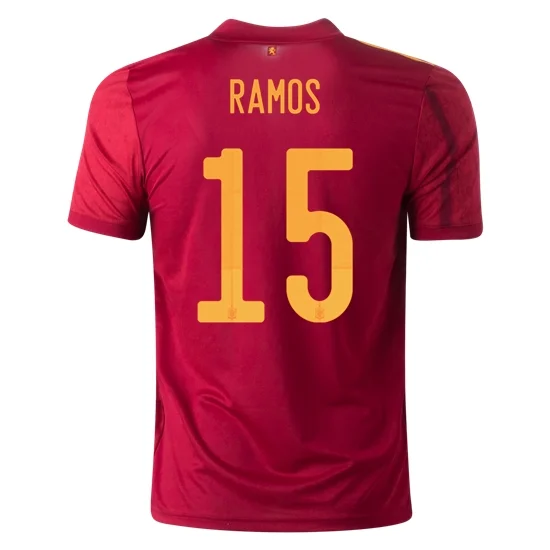 Maillot Espagne Sergio Ramos 15 Domicile 2021 – Manche Courte